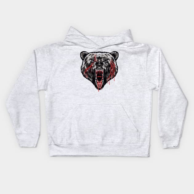 Tough Bear Kids Hoodie by DANPUBLIC